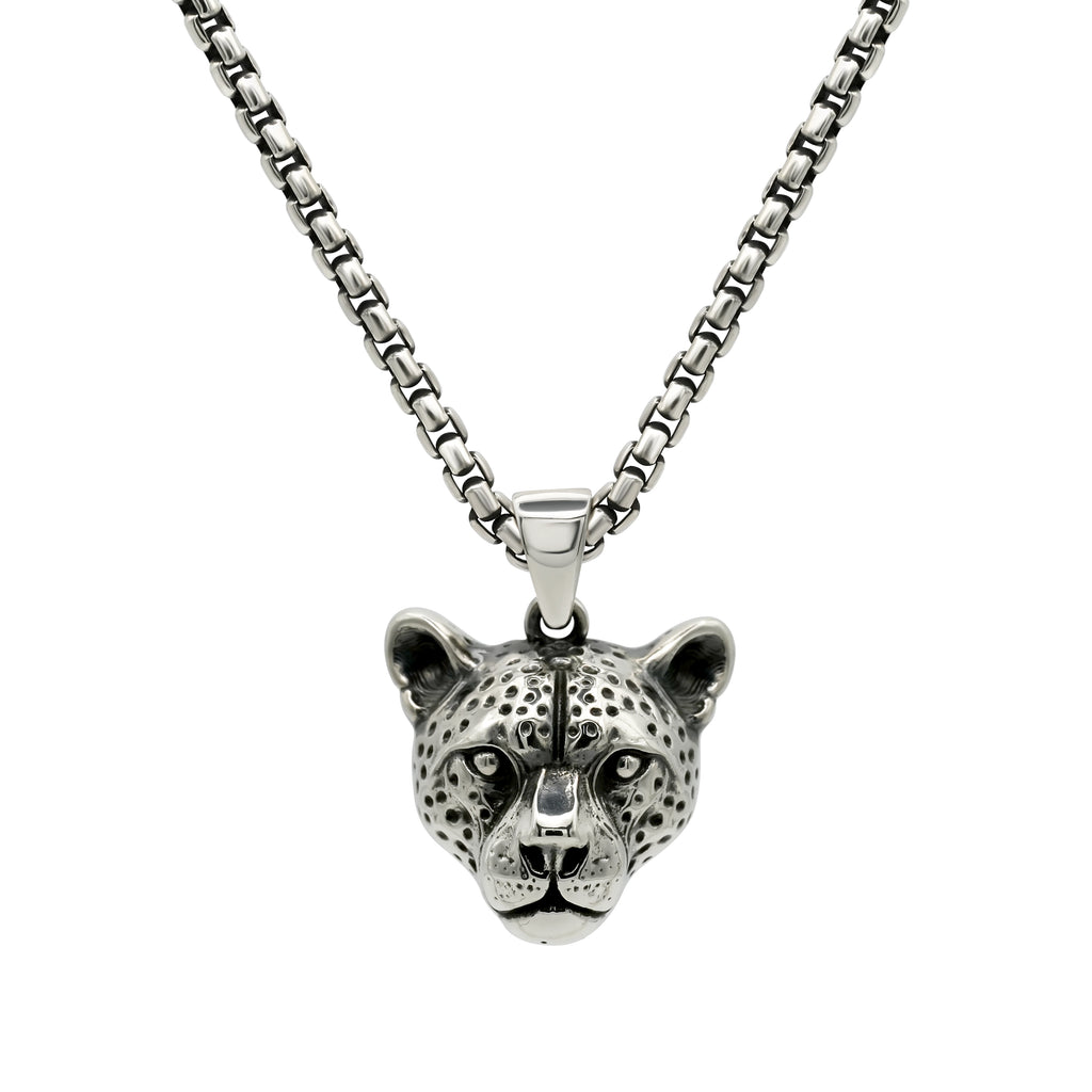 3mm Box Chain & Cheetah Pendant Set