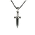 2mm Box Chain & Dagger Pendant Set