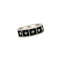 Black Enamel Star Ring